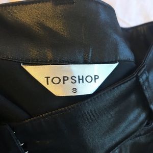 Topshop Faux Leather Trousers